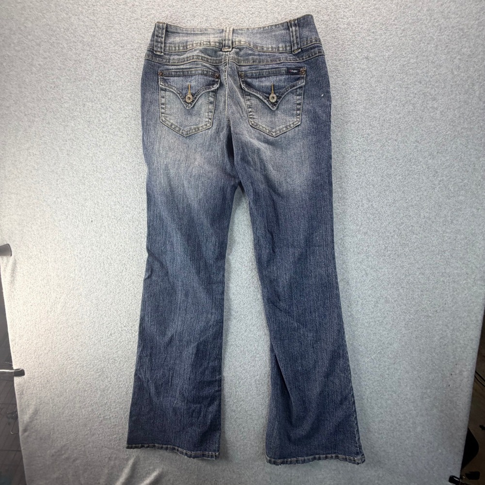 Angels Womens Size 7 Long Bootcut Jeans Blue Medium Wash Low Rise Y2K RN 110251 - Picture 8 of 9